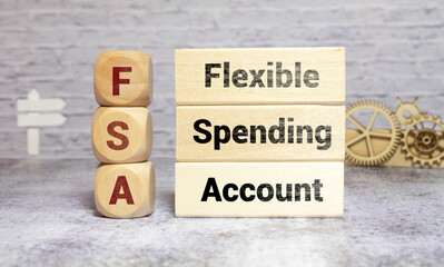 Obraz premium Flexible Spending Account FSA is shown on the conceptual business photo using the text.