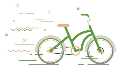 Bicycle icon in stroke style. Bicycle icon, bike on white background vector illustration