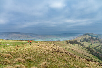 The Great Ridge landscape of Mam Tor hill. Peak District. United Kingdom - 782485483