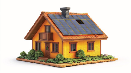 World Earth day, Solar panel house, usable energy