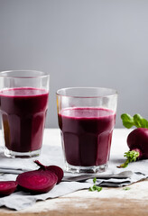 Healthy drink, beet root vegetable juice