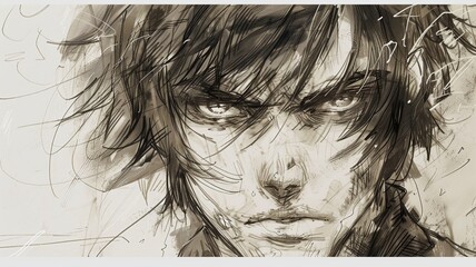 Obraz premium Sketch of a cartoon Character