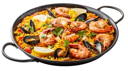 Paella Meal Isolated on transparent background.PNG