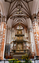 Gothic medieval St. John Cathedral in Gdansk