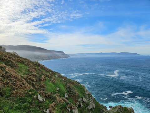 Panor&aacute;mica del mar en Estaca de Bares, Galicia