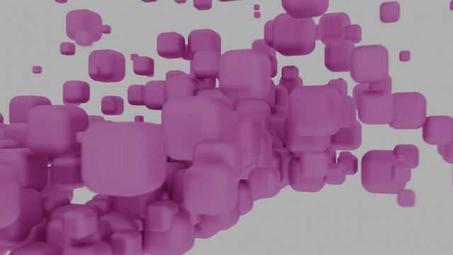 background with data cubes spreading on the internet, data transmission concept