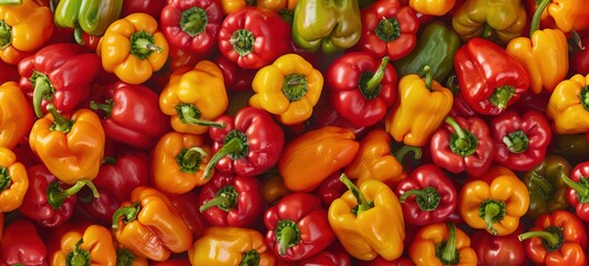 Seamless repeatable and tilelable texture pattern of fresh Capsicum vegetable