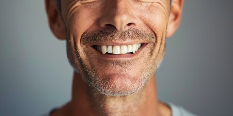 A middle-aged man with beautiful white teeth smiling