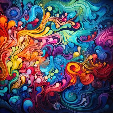 a colorful swirls and swirls
