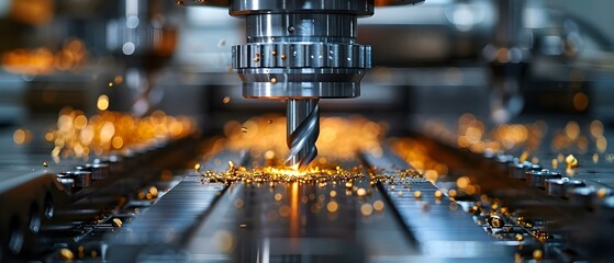 Precision Milling: The Rhythm of Machine and Metal. Concept Manufacturing, Engineering, Metalworking, Milling Technology - obrazy, fototapety, plakaty