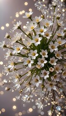 Shining white flowers.