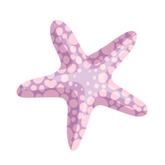 Colorful sea animal, sea star.Vector graphics.