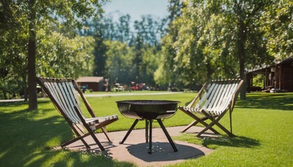 Obraz premium summer, barbecue, cool place, park, crisp and clear