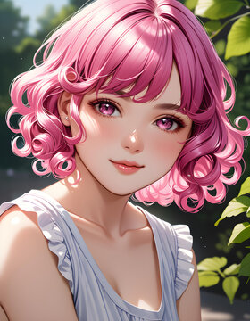 Encanto Rosa: Retrato de una Musa Anime