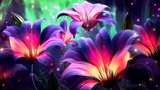 purple lilies