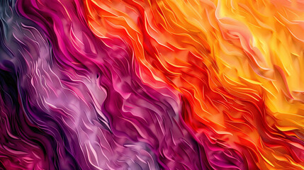 Bold strokes of vibrant hues converge fluidly, creating a captivating gradient pattern. - obrazy, fototapety, plakaty