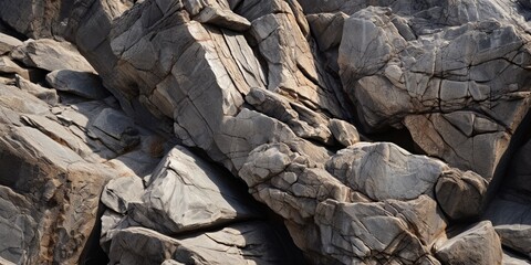 Close-up of rock formation with unique shapes and textures -, concept of Sculptural