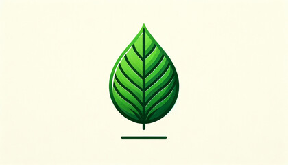 An artistic green leaf symbolizing vitality and the natural world.