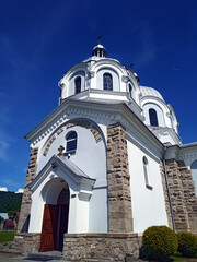 Stara łemkowska cerkiew grekokatolicka położona w pienińskiej wsi Szlachtowa. Czerwiec 2023