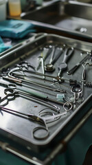 medical equipment tray side view