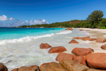 Beautiful Anse Lazio beach in Praslin island, Seychelles	 - 782530016