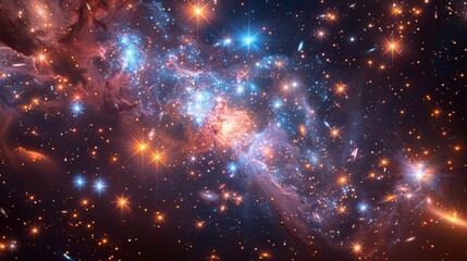 Stunning Starry Sky Capturing the Cosmic Splendor - obrazy, fototapety, plakaty