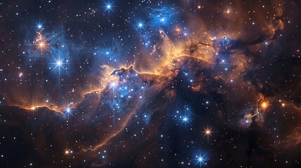 Stunning View of Space: Galaxies, Stars, and Cosmic Dust - obrazy, fototapety, plakaty