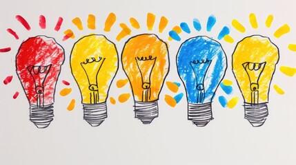 Strategy brainstorming business plan idea for investment and business growth. glowing light bulb with futuristic graphic icon.