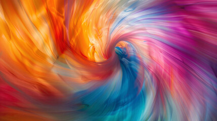 Colors swirl and dance in the background, forming an eye-catching display. - obrazy, fototapety, plakaty
