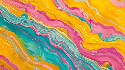 psychedelic mustard yellow, aqua, hot pink, light pink background