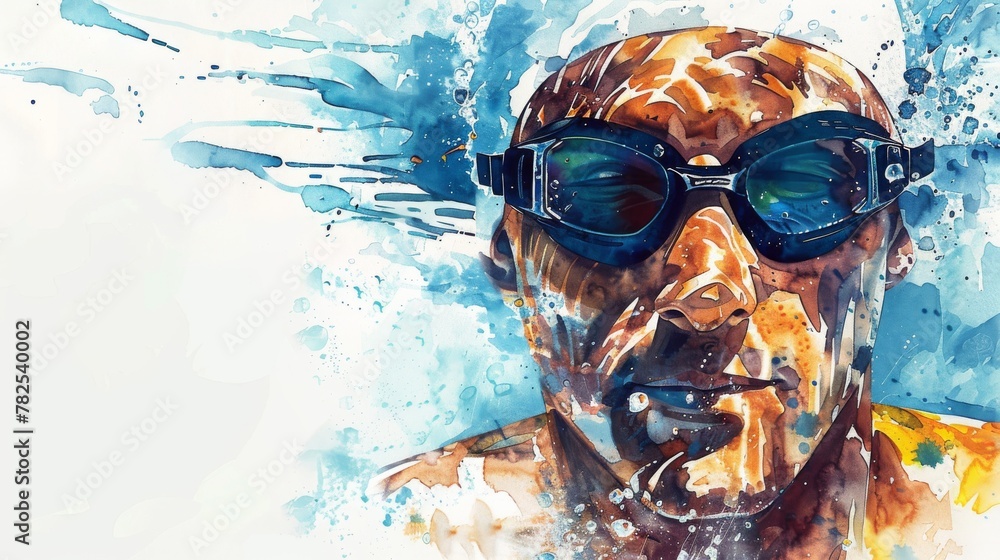 Poster artistic splashes of watercolor creating a lively and energetic abstract background with vivid color