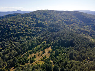 Fototapeta na wymiar Aerial view of Rhodopes Mountain, Bulgaria