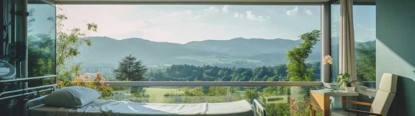 Photo sur Plexiglas Gris foncé a view of a landscape from a balcony