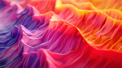 Dynamic movements of vibrant hues merge together, resulting in a visually striking gradient wave. - obrazy, fototapety, plakaty
