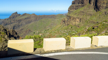 Winding road to Masca village on Tenerife