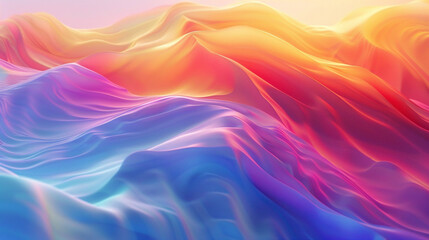 Dynamic movements of vibrant hues merge together, resulting in a visually striking gradient wave captured in stunning HD clarity. - obrazy, fototapety, plakaty
