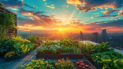 Urban Rooftop Garden: Sustainable Farming in the City