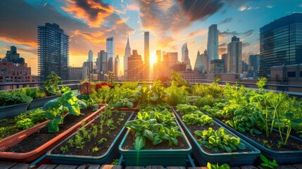 Urban Rooftop Garden: Sustainable Farming in the City