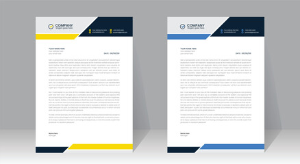 Modern Creative & Clean business style letterhead bundle of your corporate project design.set to print with vector & illustration - obrazy, fototapety, plakaty