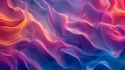 Dynamic waves of color flow harmoniously, converging to produce an eye-catching gradient pattern that captivates the viewer. - obrazy, fototapety, plakaty