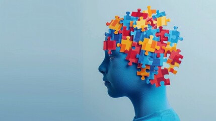 World autism day. puzzle - obrazy, fototapety, plakaty
