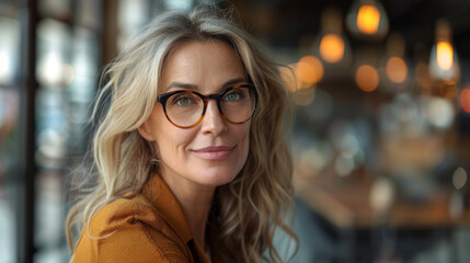 Smiling mature middle aged business woman using laptop working on computer sitting at desk. Happy old businesswoman hr holding cv interviewing distance applicant, senior seeker searching job online