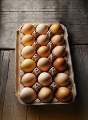 Large number of monochrome chicken eggs arranged in rows prepared for the Easter holidays. View from above - 782551006
