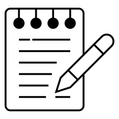 Checklist with pencil vector icon