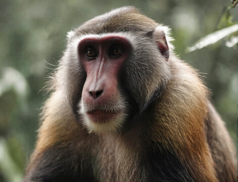 The mandrill (Mandrillus sphinx) is a primate with a singular charm, characterized by bright colors and a robust build.