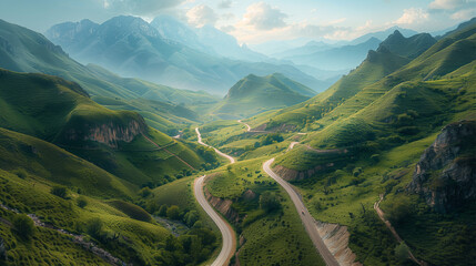 view of winding mountain road