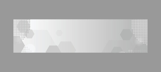 Futuristic gradient gray digital horizontal banner background