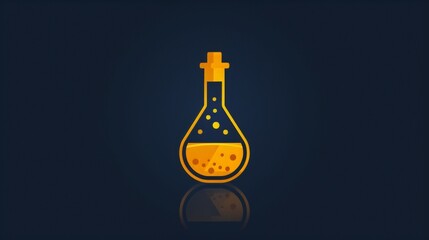 Modern icon of the test tube. Simple, flat design for mobile and web applications