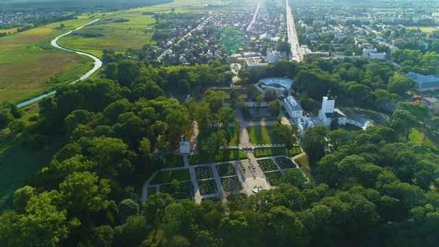 Park Palace Biala Podlaska Zespol Palacowy Radziwillow Aerial View Poland