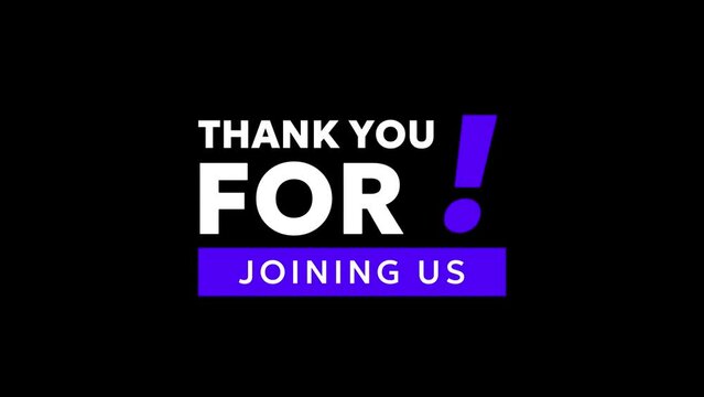 Thank you for joining us on dark background